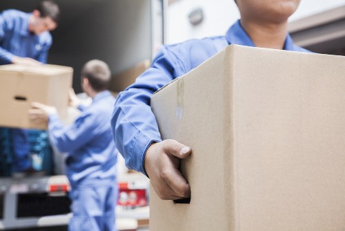 Customer moving safely through a self storage facility entrance