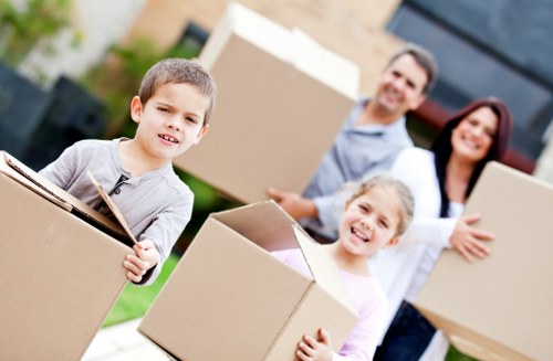 Customer placing items into a secure self storage unit
