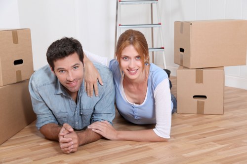 Seasonal belongings and boxes stored in Greenwich self storage