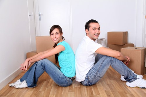 Small removals van supporting a flat move in Greenwich